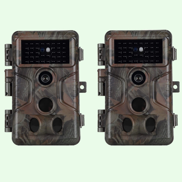 Pack x2 Caméra et Moniteurs de Chasse 32MP 1296P avec Son et Vision Nocturne,No Glow 940nm Infrarouge IP66 Étanche|A323 Vert foncé
