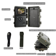 Caméra et Moniteurs de Chasse 48MP 1296P avec Son et Vision Nocturne,Détecteur de Mouvement No Glow 940nm Infrarouge IP66 Étanche|A323 Vert foncé
