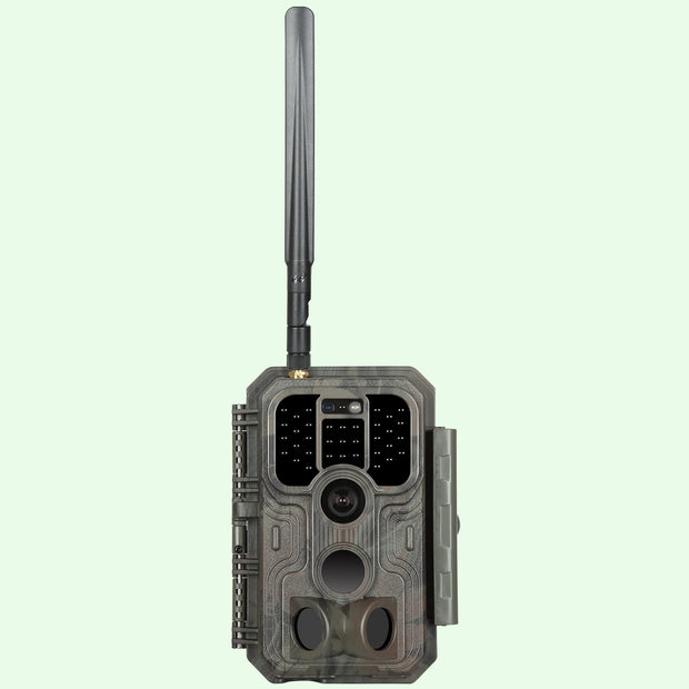 4G LTE Caméra de chasse 32MP 1296P Nocturne No Glow Invisible Infrarouge Détecteur de Mouvement avec carte SD 32GB sans carte SIM | 390GA Rouge