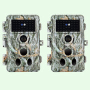 Pack x2 Caméras de Chasse 48MP 1296P 940nm IR Camera Chasse Infrarouge Vision Nocturne, 0,1s Vitesse de Dclenchement Caméra de Jeu IP66 Étanche |A262 Gris