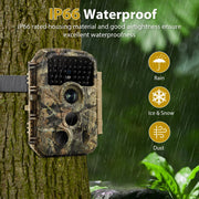 Caméra et Moniteurs de Chasse 1296P Vidéo & 32MP Photo avec 100ft Vision Nocturne Mouvement Activé 0.1s Vitesse de Déclenchement Lmperméable à L'eau Pour Sécurité Domestique, Repérage de La Faune en Extérieur | T306 Vert