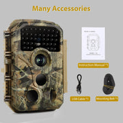 Caméra et Moniteurs de Chasse 1296P Vidéo & 32MP Photo avec 100ft Vision Nocturne Mouvement Activé 0.1s Vitesse de Déclenchement Lmperméable à L'eau Pour Sécurité Domestique, Repérage de La Faune en Extérieur | T306 Vert
