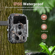 Caméra et Moniteurs de Chasse 1296P Vidéo & 32MP Photo avec 100ft Vision Nocturne Mouvement Activé 0.1s Vitesse de Déclenchement Lmperméable à L'eau Pour Sécurité Domestique, Repérage de La Faune en Extérieur | T306 Gris