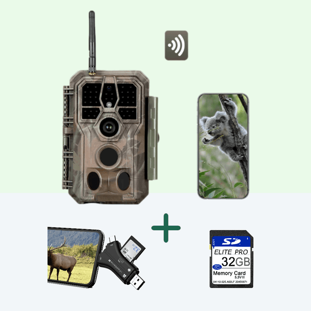 Caméra de Chasse WiFi Bluetooth, 32MP HD 1296P et Vision Nocturne,0.1S –  BlazeVideo France