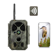 Caméra Piege Photographique Nocturne WiFi Bluetooth 32MP 1296P, 0.1S Temps de Déclenchement, Détection de Mouvement 120°PIR, IP66 Étanche|A350W Vert