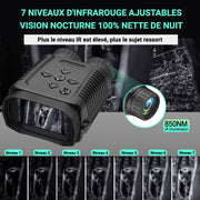Mini Jumelles Vision nocturne à batterie 12MP 1080P 300 mètres Starlight