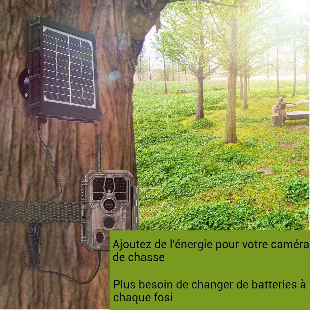 Kit Panneau Solaire 12W 6V Pour Caméra Ring Spotlight Et Stick Up Cam (2e/3e Génération) - Installation Murale Facile, IP65, Câble 3m