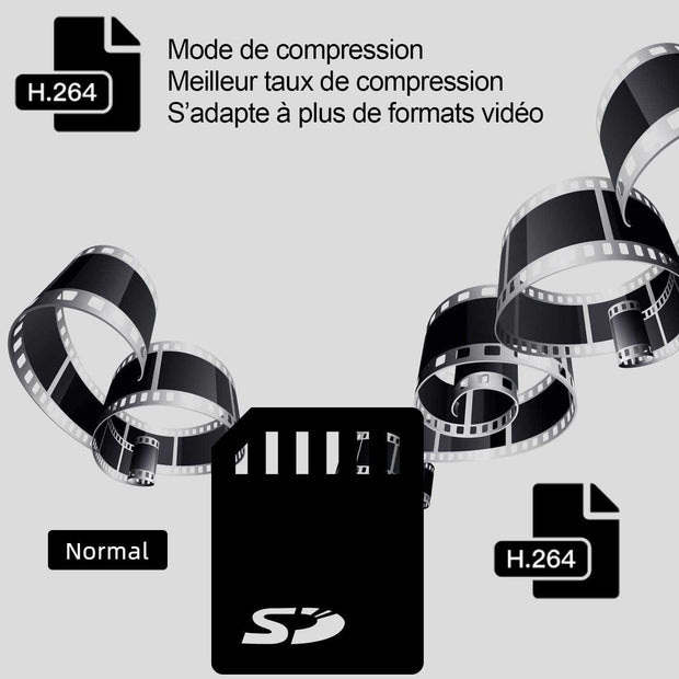 Caméra de Chasse Nocturne, 32MP 1296P avec Son,IP66 Étanche et No Glow LED Infrarouge, Activé par Le Mouvement et Carte SD 32Go|A280 Gris foncé